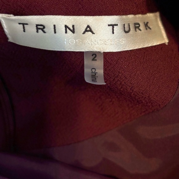 Trina Turk Plum Purple Rumar 2 Embelished Wide Leg Jumpsuit-Women Size 2 - Picture 6 of 9